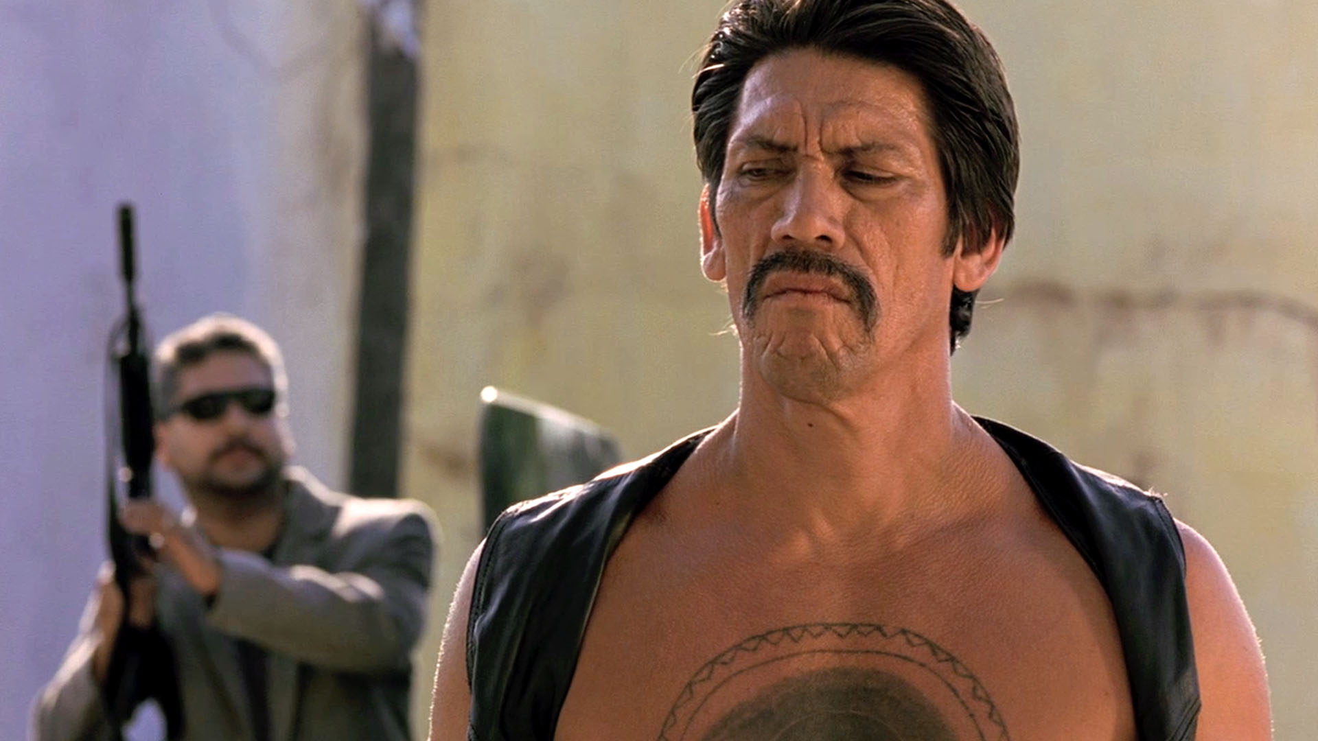 Danny trejo chest tattoo desperado