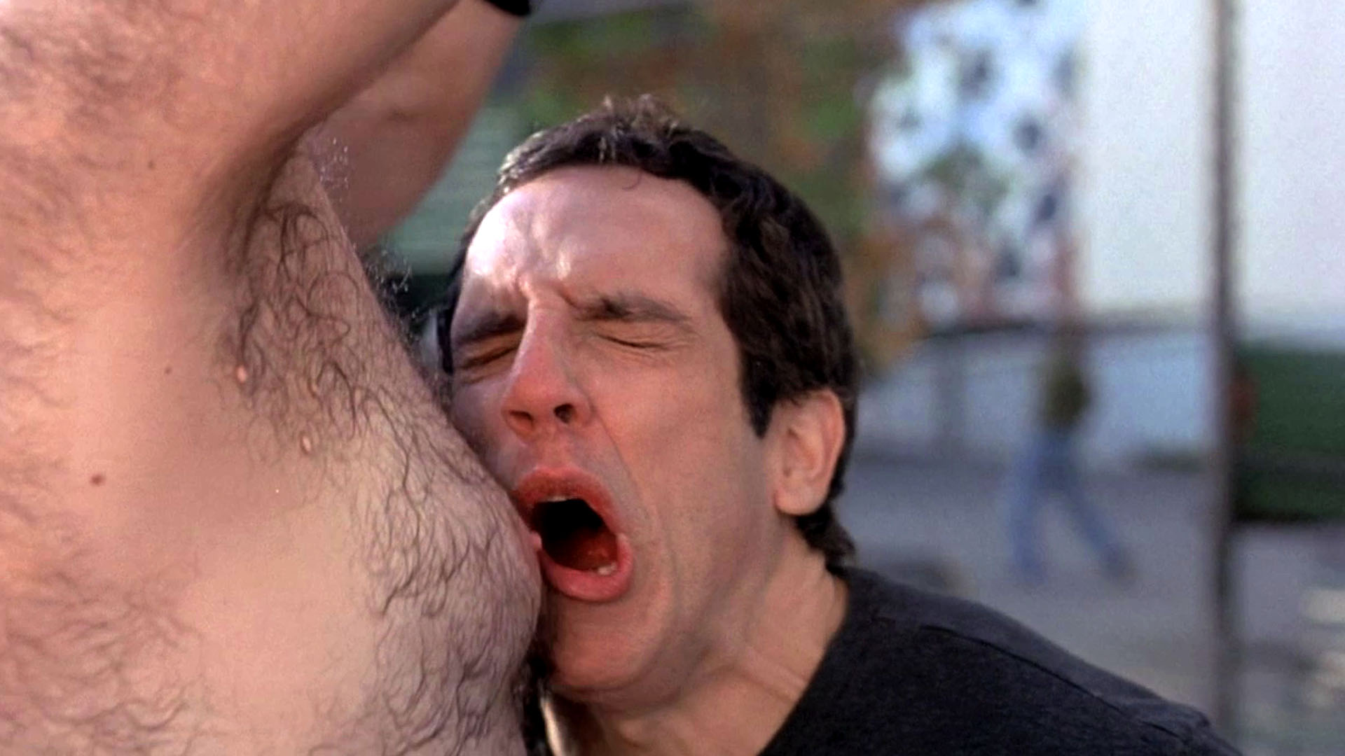 Along came polly shart scene