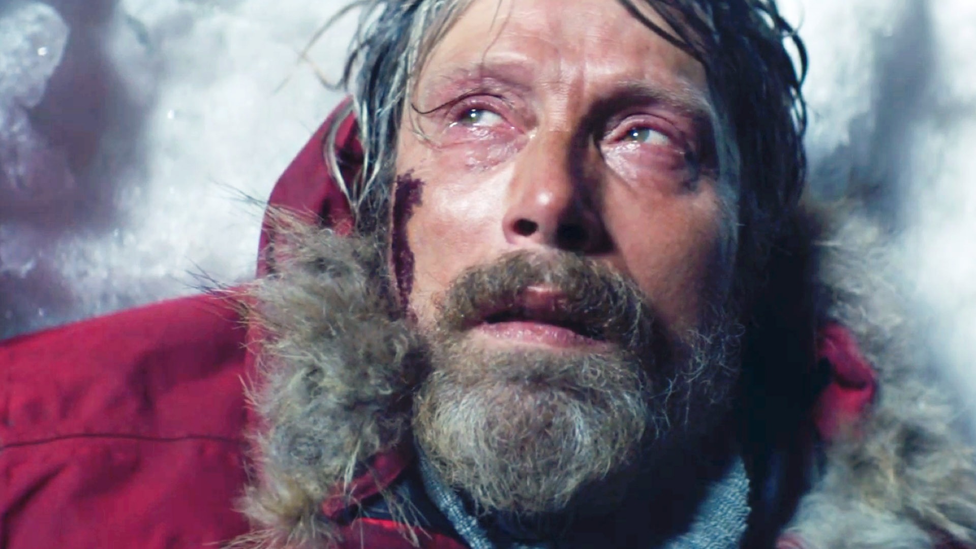 Arctic Mads Mikkelsen Red Shearling Coat