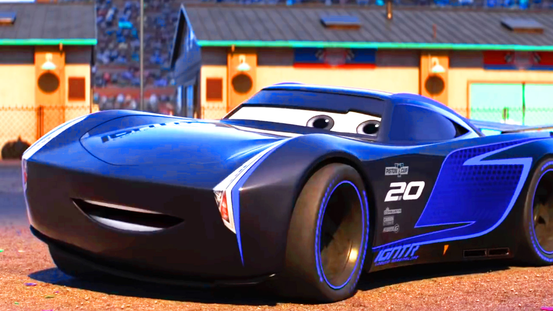 light blue car in cars movie