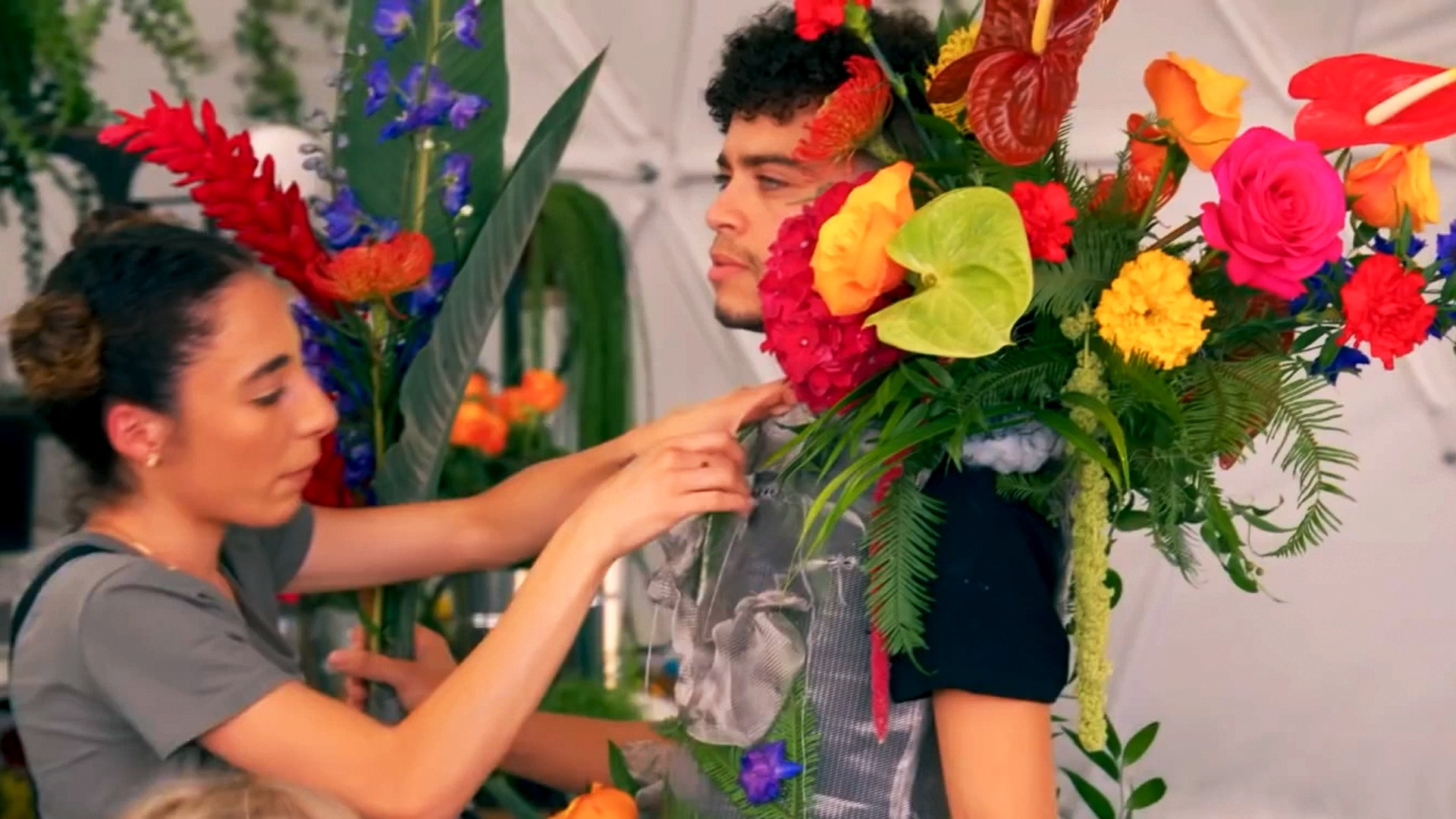 gay porn straight guy buying flowers