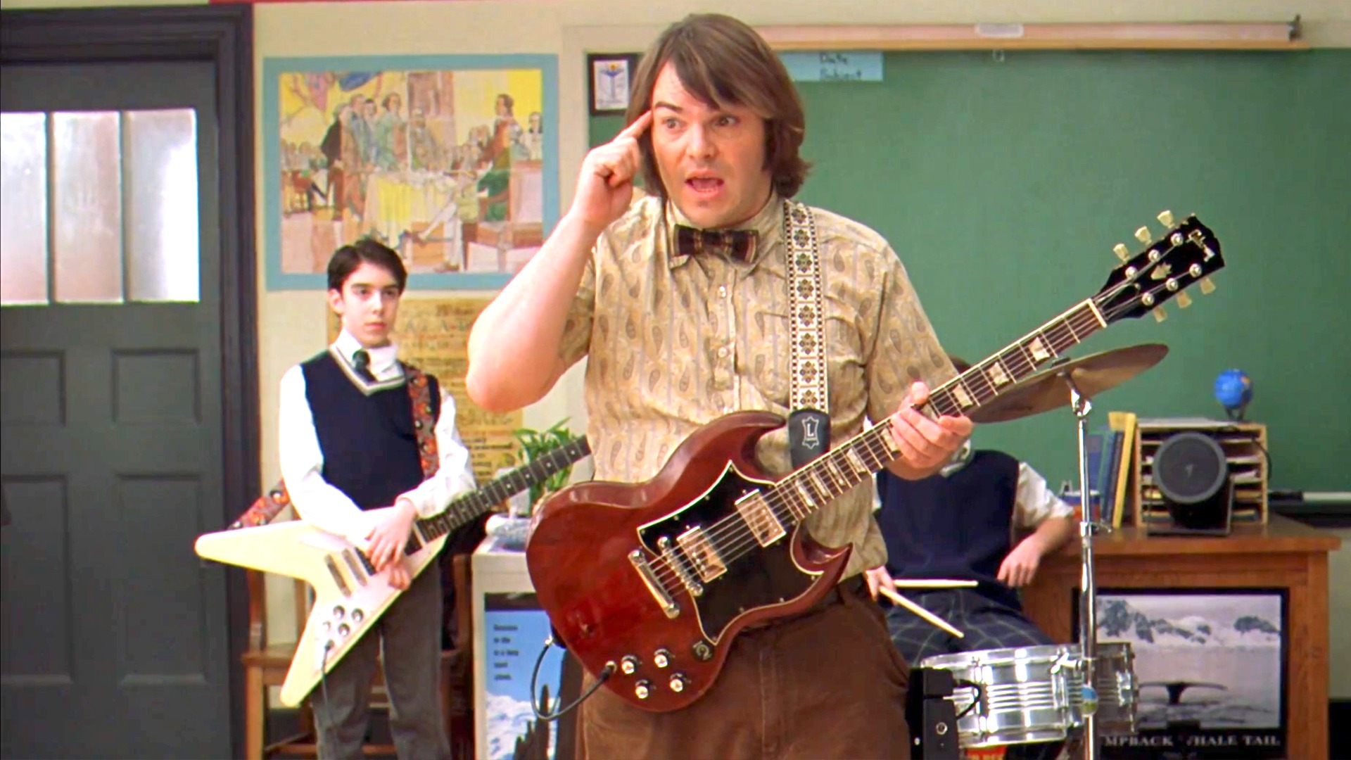 Jack Black in his element in 'School of Rock